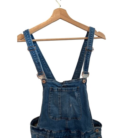 Vintage I & M Jeans Women’s Size L cBlue Jean Denim Overalls Mid Rise Distressed - Picture 2 of 5